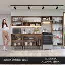 Ver imagem 6 de Armário de Cozinha Completa 293cm Rustic/Cinza Emilly Madesa 10