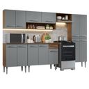 Ver imagem 3 de Armário de Cozinha Completa 293cm Rustic/Cinza Emilly Madesa 10