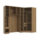 Ver imagem 4 de Quarto Modular Kappesberg Adapt Nogueira/azul Profundo 5 Peças