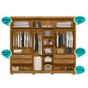 Ver mais imagens de Guarda Roupa Araguaia 260cm 6 Portas Freijó Off White com Espelho Moval