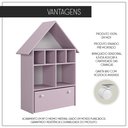 Ver imagem 6 de Casinha Organizadora de Brinquedos Infantil 100% Mdf Plancasa:lavanda