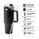 Ver imagem 4 de Copo Térmico Grande 1200 Ml Canudo Parede Dupla