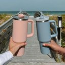 Ver mais imagens de Copo Térmico Grande 1200 Ml Canudo Parede Dupla