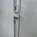 Ver imagem 4 de Porta de Aluminio Lambril Branco com Maçaneta Linha 25 - 210x100 Esquerda