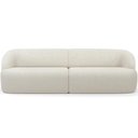 Ver imagem 6 de Sofá 3 Lugares Curvo Orgânico Living 250cm Barolo L06 Bouclê Off White