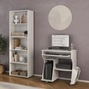 Ver imagem 1 de Conjunto de Escritório 2 Peças 1 Escrivaninha e 1 Estante com 5 Prateleiras Multy Branco
