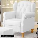 Ver imagem 2 de Kit 02 Poltronas de Amamentação Pés Madeira Lucy P04 Sintético Branco - Mpozenato