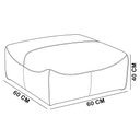 Ver imagem 6 de Puff Decorativo para Sala de Estar Living 60cm Benassi L06 Couro Marrom Café - Lyam Decor