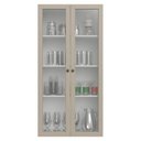 Ver imagem 5 de Cristaleira Suspensa 70 cm 2 Portas de Vidro Branco/Crema Vik Madesa