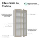 Ver imagem 4 de Cristaleira Suspensa 70 cm 2 Portas de Vidro Branco/Crema Vik Madesa