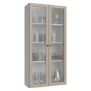 Ver imagem 2 de Cristaleira Suspensa 70 cm 2 Portas de Vidro Branco/Crema Vik Madesa