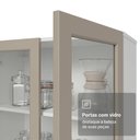 Ver mais imagens de Cristaleira Suspensa 70 cm 2 Portas de Vidro Branco/Crema Vik Madesa