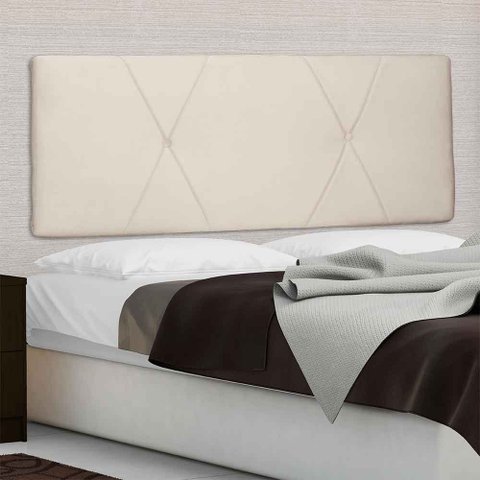 Cabeceira Painel Queen 160 Cm Dunas Suede Bege Claro - MV Estofados Shop