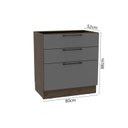 Ver imagem 3 de Balcão de Cozinha 3 Gavetas sem Tampo 80cm Lisboa