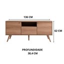 Ver imagem 5 de Rack Bancada para Tv até 75 Pol 2 Portas 1 Gaveta Jequetiba