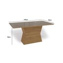Ver imagem 2 de Mesa para Cozinha Tilia com Tampo Madeirado com Vidro 160x90cm Freijo Bronze Kappesberg