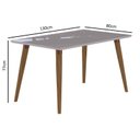 Ver imagem 4 de Conjunto Sala de Jantar Adele com 4 Cadeiras Madeira/Off White/Aspen Caixotin