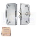 Ver imagem 1 de Kit metal para instalação de fechadura porta de correr blindex v/v - kit 9 cromado