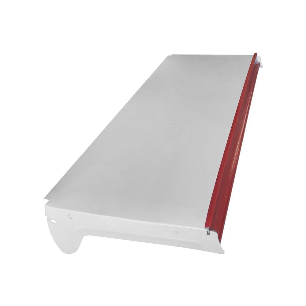 Bandeja Prateleira 40x91 Para Gôndolas New Plus Com Porta Etiquetas Vermelho - SA Gôndolas - 4
