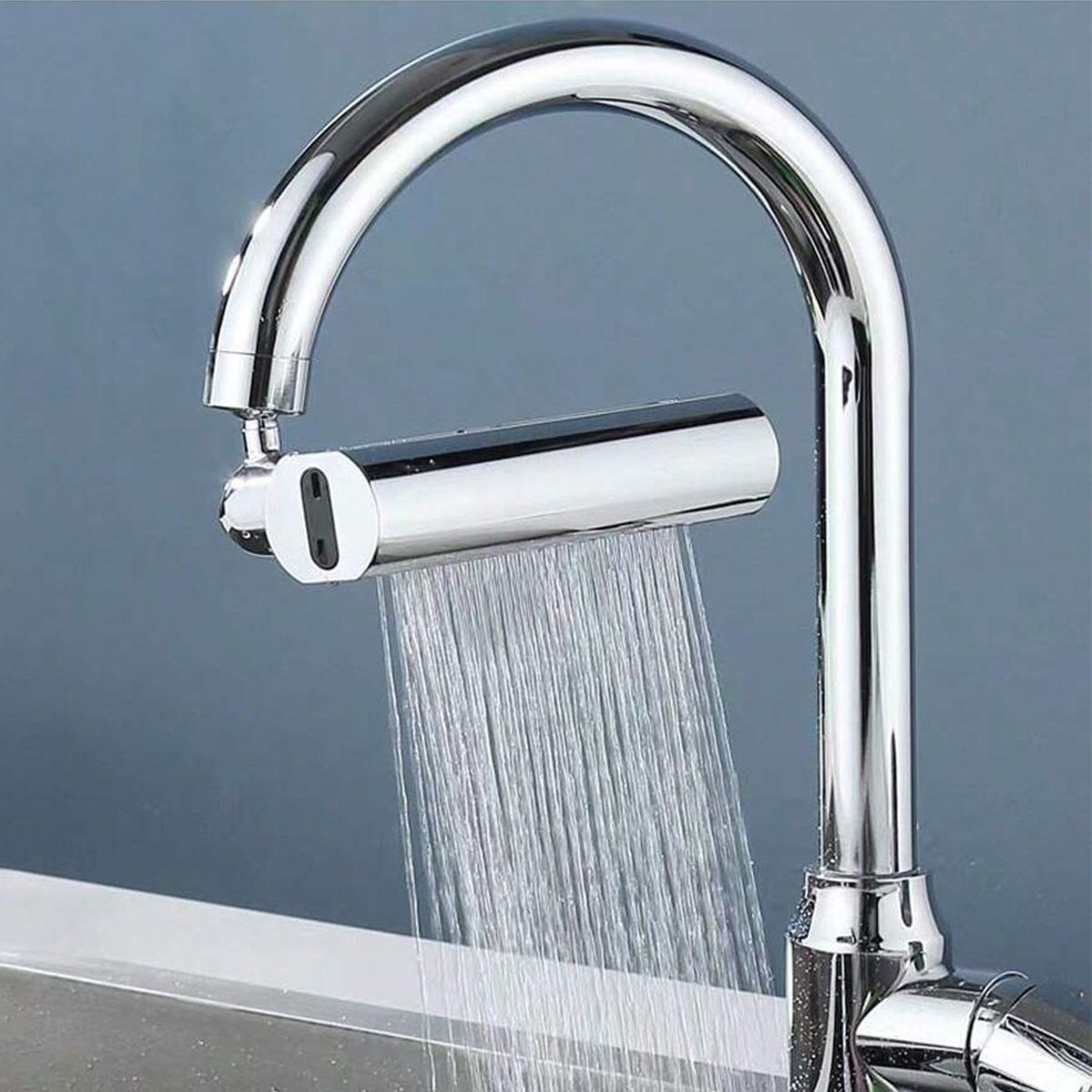 Extensor de Torneira Arejador 4 Modos Cascata Cozinha Adaptador Agua Alta Pressao Gira 360º Regulave - 10