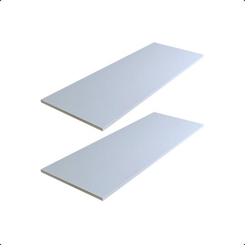 Kit 2 Prateleira Branca 90X35 Tampo Tabua Mdf  Organizadora Decoração Cozinha Quarto Banheiro Sala