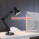 Ver imagem 6 de Luminária Pixar Lorben Abajur de Mesa Articulada com Garra e Base Preto