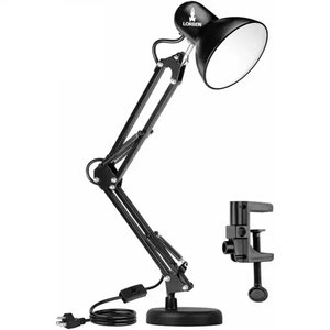 Luminária Pixar Lorben Abajur de Mesa Articulada com Garra e Base Preto