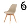 Kit 6 Cadeiras Saarinen Wood - Fendi - 1