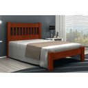 Ver imagem 1 de Cama Queen Size Pérola de Madeira Maciça Angelim Pedra/tauari - Cor Castanho