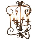 Ver imagem 4 de Luminária Decorativa Rustica Para Área Gourmet Dourada Libertas Rosas Artesanato Quadrado Dourado