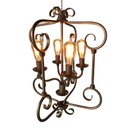 Ver imagem 6 de Luminária Decorativa Rustica Para Área Gourmet Dourada Libertas Rosas Artesanato Quadrado Dourado
