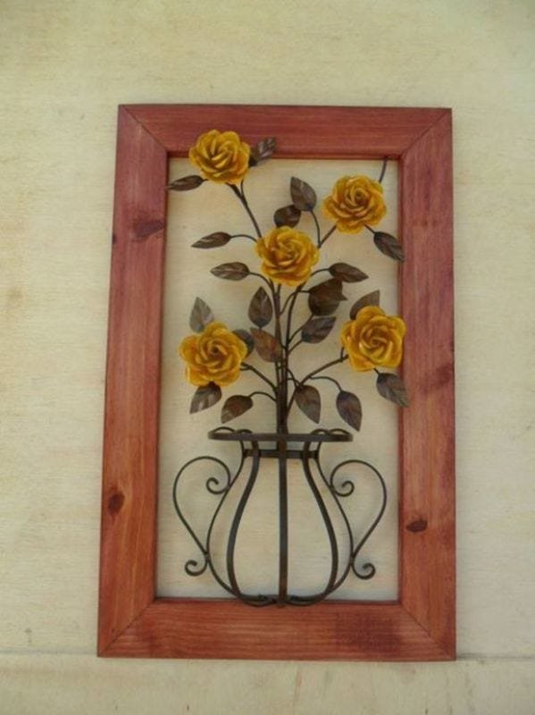 Quadro em Ferro de Rosas - 1