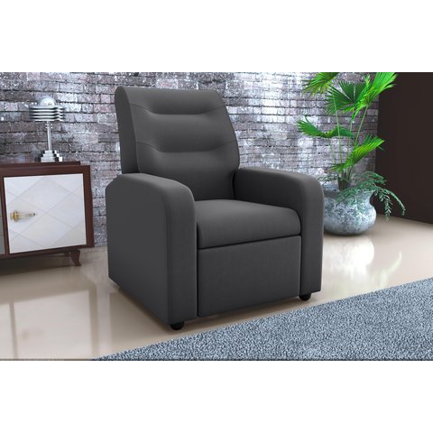 Poltrona Reclinável Classic Suede Cinza B250 - Matrix