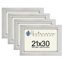 Ver imagem 1 de Kit 4 Molduras Porta Diploma Certificado A4 21x30 Branco