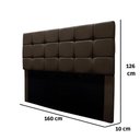 Ver imagem 3 de Cabeceira Estofada Cama Box Casal 160 Cm Gabriela Suede Marrom