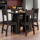 Ver imagem 4 de Conjunto de Mesa e 4 Cadeiras para Sala de Jantar Milano Fosco-Poliman - Amendoa / Preto
