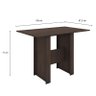 Conjunto de Mesa e 4 Cadeiras para Sala de Jantar Milano Fosco-Poliman - Amendoa / Preto - 2