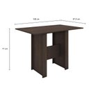 Ver imagem 2 de Conjunto de Mesa e 4 Cadeiras para Sala de Jantar Milano Fosco-Poliman - Amendoa / Preto