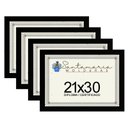 Ver imagem 1 de Kit 4 Molduras Porta Diploma Certificado A4 21x30 Preto