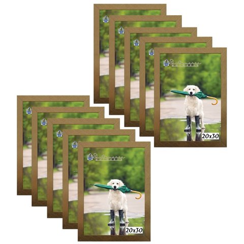 Kit 10 Molduras Porta Retrato 20X30 Dourado