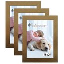 Ver imagem 1 de Kit 3 Molduras Porta Retrato 15X21 Dourado