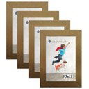 Ver imagem 1 de Kit 4 Molduras Porta Retrato 10X15 Dourado