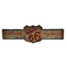 Placa Metal Route 66 Gasoline Com LED - 1