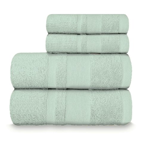 Jogo de Toalha Banhão Master 100% Algodão 4 Peças Gramatura 550 Verde Ice