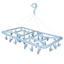 Ver imagem 1 de Mini-varal Retangular Dobrável 32 Prendedores - Azul