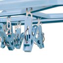 Ver imagem 2 de Mini-varal Retangular Dobrável 32 Prendedores - Azul