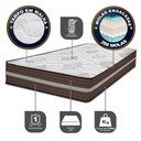 Ver imagem 4 de Cama Box Queen Colchão + Box 158x198x63 Spring Zen com Molas Ensacadas Marrom Cama Inbox