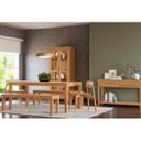 Ver imagem 1 de Conjunto Sala Jantar Nature: Cristaleira, Aparador, Mesa, Banco e Cadeiras Madeira Pinus Rústico Cla