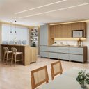 Ver imagem 1 de Cozinha Completa Modulada 8 Peças 11 Portas 10 Gavetas Norten Verde/Nature