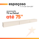 Ver imagem 5 de Rack Suspenso para Tv até 75 Polegadas 3 Portas 1,99m Off White